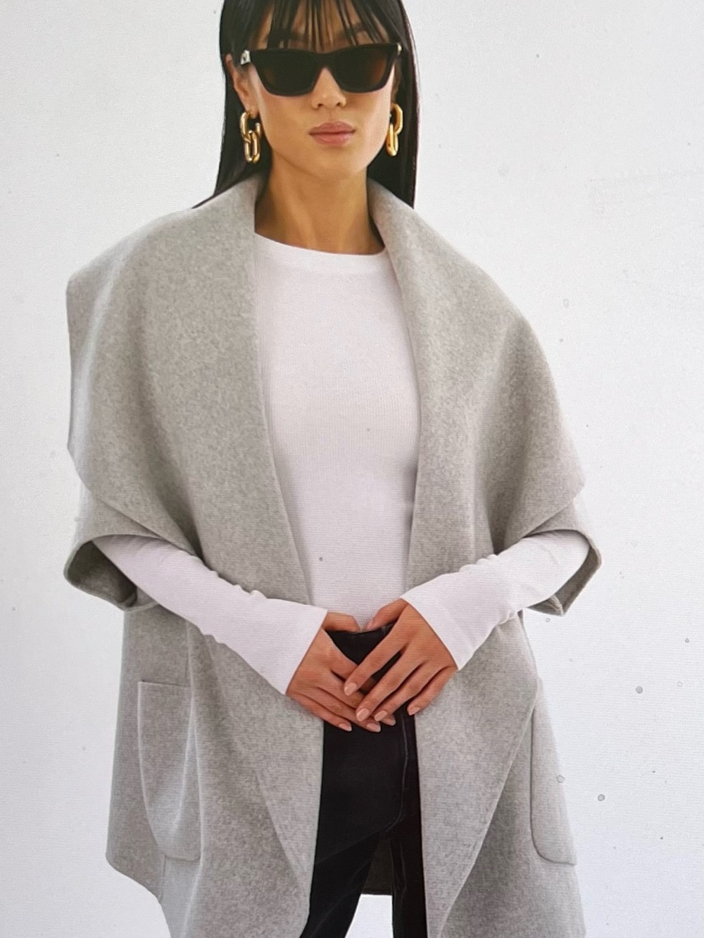 Lamarque Penelope Wool Coat Light Gray 
XS/S size